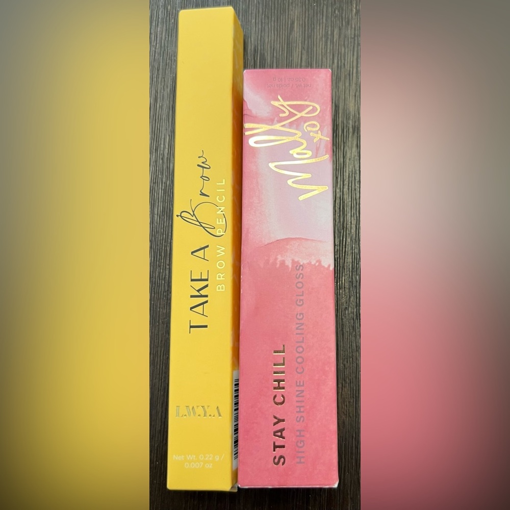 NIB - Take a Brow and Mally Cooling Lip Gloss Bundle!